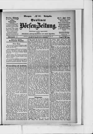 Berliner Börsen-Zeitung vom 08.06.1910