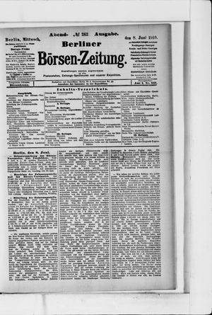Berliner Börsen-Zeitung vom 08.06.1910