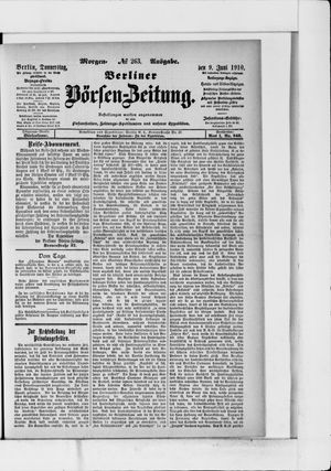 Berliner Börsen-Zeitung vom 09.06.1910