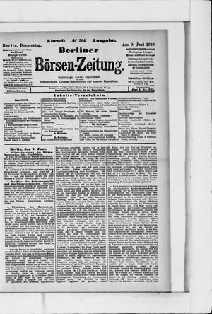 Berliner Börsen-Zeitung vom 09.06.1910