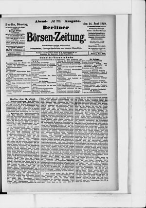 Berliner Börsen-Zeitung vom 14.06.1910