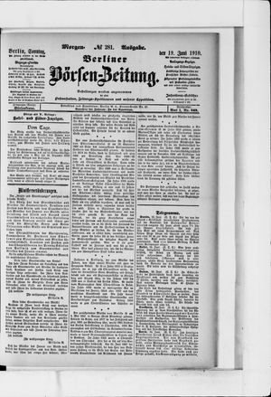 Berliner Börsen-Zeitung vom 19.06.1910