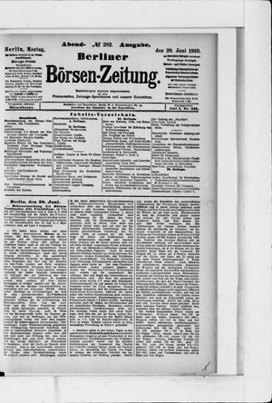 Berliner Börsen-Zeitung vom 20.06.1910
