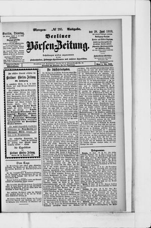 Berliner Börsen-Zeitung vom 28.06.1910