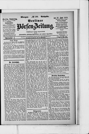 Berliner Börsen-Zeitung vom 30.06.1910