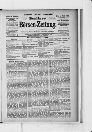 Berliner Börsen-Zeitung vom 04.07.1910