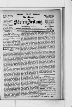 Berliner Börsen-Zeitung vom 05.07.1910