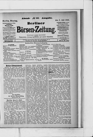 Berliner Börsen-Zeitung vom 05.07.1910