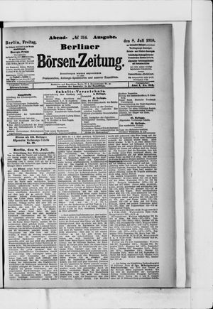 Berliner Börsen-Zeitung vom 08.07.1910