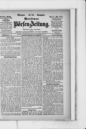 Berliner Börsen-Zeitung vom 15.07.1910