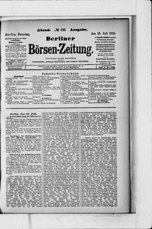 Berliner Börsen-Zeitung vom 19.07.1910
