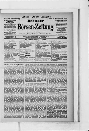 Berliner Börsen-Zeitung vom 08.09.1910