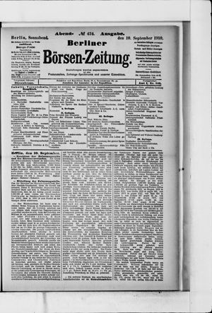 Berliner Börsen-Zeitung on Sep 10, 1910