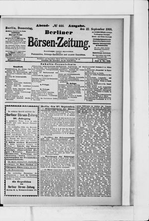 Berliner Börsen-Zeitung vom 22.09.1910