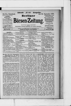 Berliner Börsen-Zeitung vom 24.09.1910