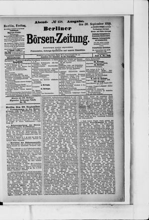 Berliner Börsen-Zeitung vom 30.09.1910