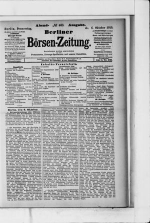Berliner Börsen-Zeitung on Oct 6, 1910