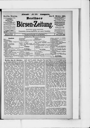 Berliner Börsen-Zeitung vom 11.10.1910