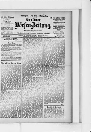Berliner Börsen-Zeitung vom 12.10.1910