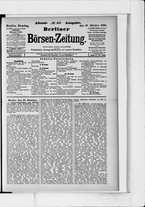 Berliner Börsen-Zeitung on Oct 18, 1910
