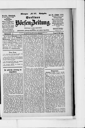 Berliner Börsen-Zeitung vom 29.10.1910