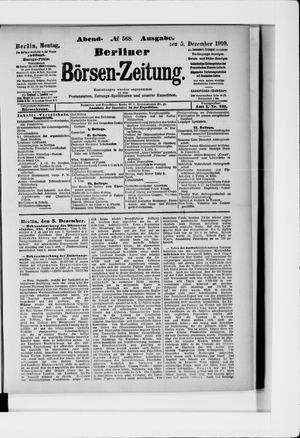 Berliner Börsen-Zeitung vom 05.12.1910