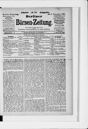 Berliner Börsen-Zeitung on Dec 8, 1910