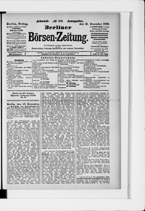 Berliner Börsen-Zeitung vom 16.12.1910
