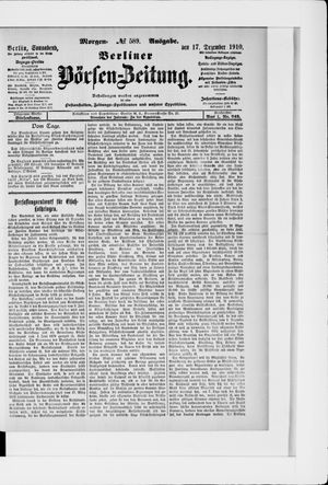 Berliner Börsen-Zeitung vom 17.12.1910