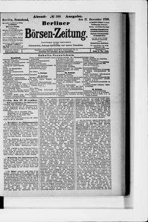 Berliner Börsen-Zeitung vom 17.12.1910