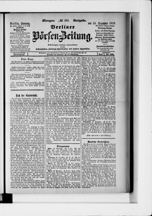 Berliner Börsen-Zeitung vom 18.12.1910