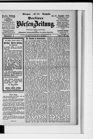 Berliner Börsen-Zeitung vom 21.12.1910