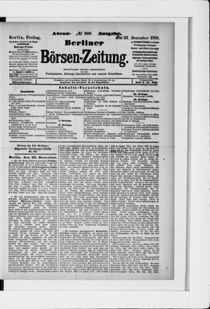 Berliner Börsen-Zeitung vom 23.12.1910