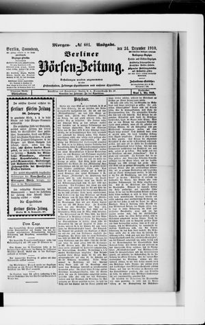 Berliner Börsen-Zeitung vom 24.12.1910