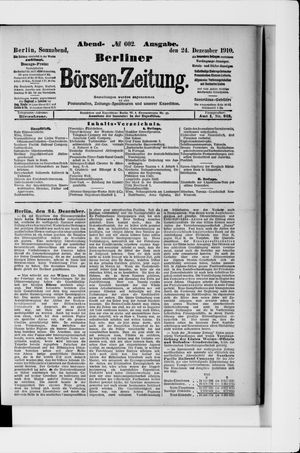 Berliner Börsen-Zeitung vom 24.12.1910