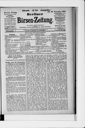 Berliner Börsen-Zeitung vom 30.12.1910
