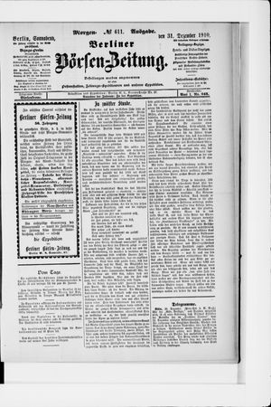 Berliner Börsen-Zeitung vom 31.12.1910