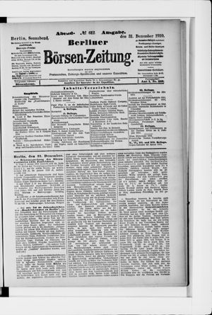 Berliner Börsen-Zeitung vom 31.12.1910