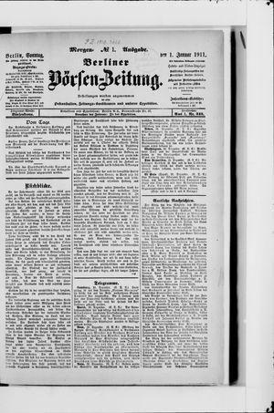 Berliner Börsen-Zeitung vom 01.01.1911