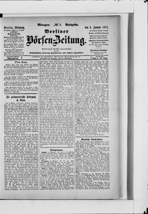 Berliner Börsen-Zeitung on Jan 4, 1911