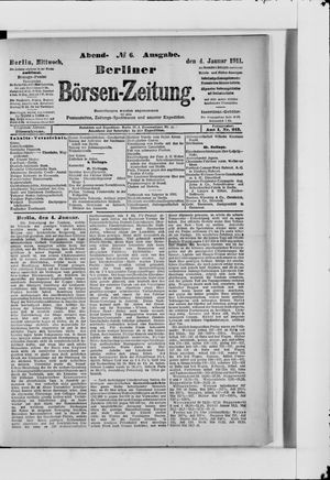 Berliner Börsen-Zeitung vom 04.01.1911