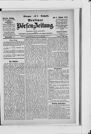 Berliner Börsen-Zeitung vom 06.01.1911