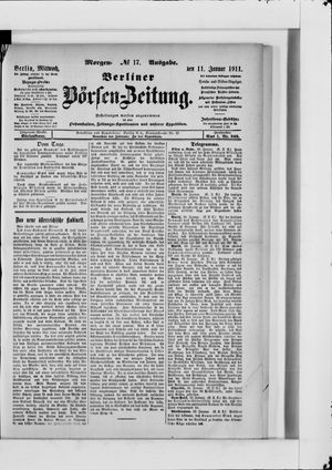 Berliner Börsen-Zeitung vom 11.01.1911