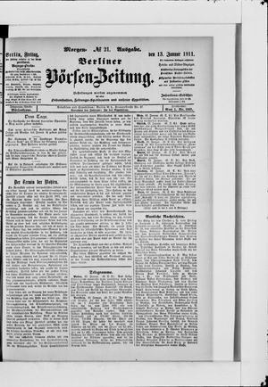 Berliner Börsen-Zeitung on Jan 13, 1911