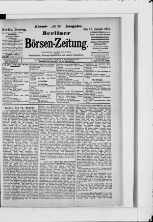 Berliner Börsen-Zeitung vom 17.01.1911