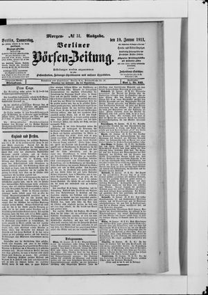 Berliner Börsen-Zeitung on Jan 19, 1911