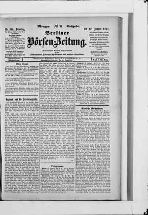 Berliner Börsen-Zeitung vom 22.01.1911