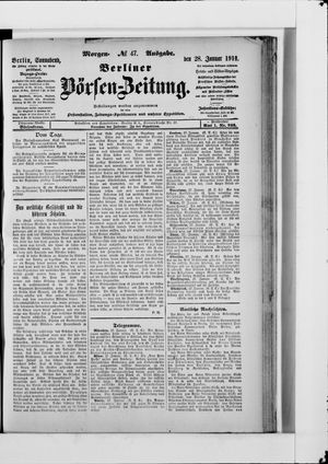 Berliner Börsen-Zeitung vom 28.01.1911