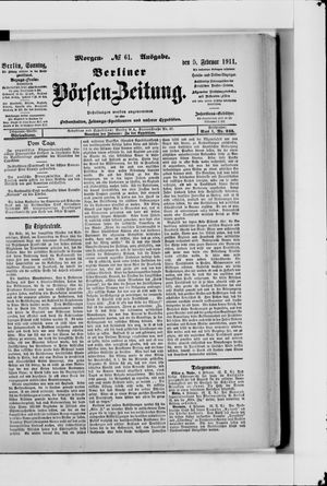 Berliner Börsen-Zeitung vom 05.02.1911