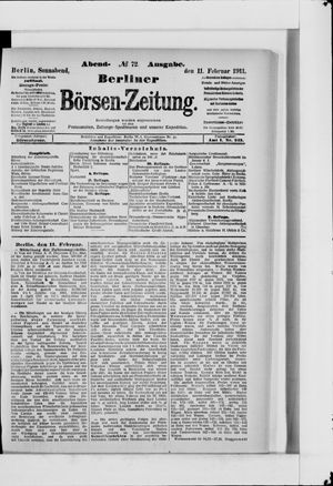 Berliner Börsen-Zeitung vom 11.02.1911